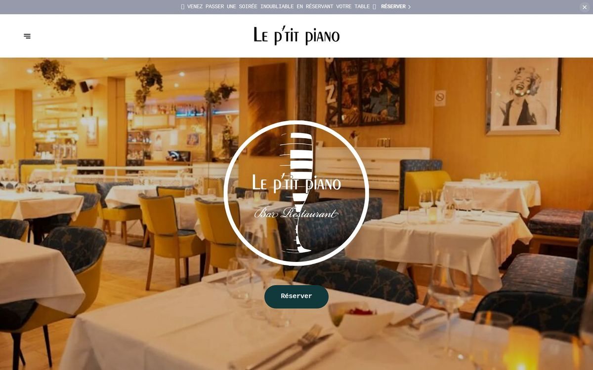 Aperçu du site Le P'tit Piano Bar